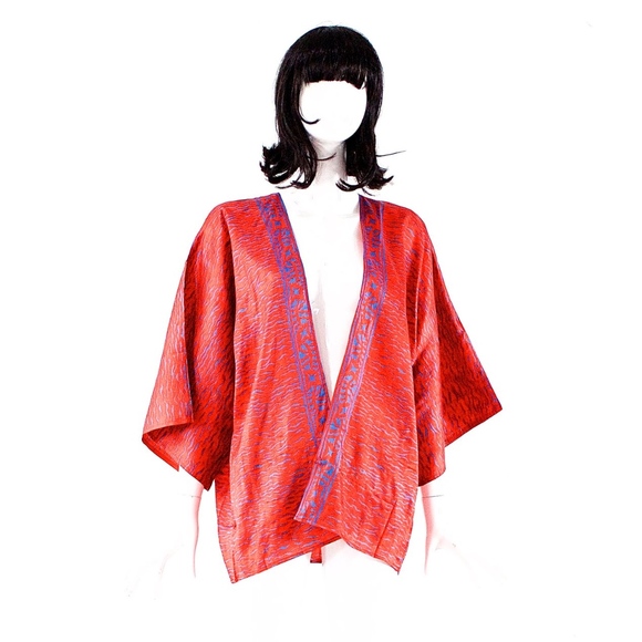 VTG 70's ZASHI India Hand Blocked Kimono - Picture 1 of 4
